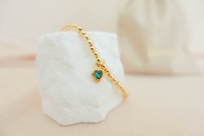 Gepersonaliseerde armband – Geboortesteen of initiaal